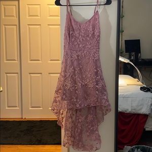 Cocktail/wedding guest lace blush pink dress